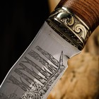 Нож охотничий "Таежник" 23 см, клинок 112мм/2,8мм, дерево, с гравировкой - Фото 7