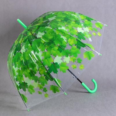 Зонт - трость полуавтоматический «Листопад», 8 спиц, R = 42 см, цвет МИКС