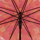 Зонт - трость полуавтоматический «Листопад», 8 спиц, R = 40 см, цвет оранжевый - Фото 4