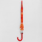 Зонт - трость полуавтоматический «Листопад», 8 спиц, R = 40 см, цвет оранжевый - Фото 6