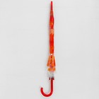 Зонт - трость полуавтоматический «Листопад», 8 спиц, R = 40 см, цвет оранжевый - Фото 6