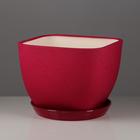 Горшок для цветов "Ноктюрн" шёлк, бордовый, 11,5 л - Фото 1