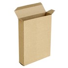 Коробка крафт из рифленого картона 20 х 14,5 х 4см, с декором - Фото 4