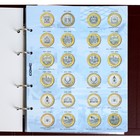 Альбом для монет "Стандарт. Юбилейные 10-ти рублевые монеты России", 230 х 270 мм, Optima, коричневый - Фото 8