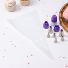 Набор кондитерский Доляна «Радость», 13 предметов: 6 насадок, 5 кондитерских мешков, адаптер, насадки и цвет МИКС - Фото 1