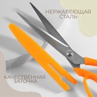 Ножницы универсальные, скошенное лезвие, в ножнах, 10", 25 см, цвет МИКС 1209483 - фото 12215535