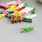 Прищепки деревянные для декора 2.5 см, набор 30 шт. - Фото 3