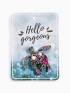 Брошь «Черепаха», цветная в чернёном серебре - Фото 4