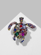 Брошь «Черепаха», цветная в чернёном серебре - Фото 7