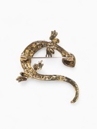 Брошь «Ящерица в стразах» цветная в чернёном золоте - Фото 2