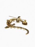 Брошь «Ящерица в стразах» цветная в чернёном золоте - Фото 3