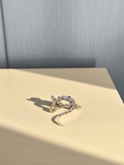 Брошь «Ящерица в стразах» цветная в чернёном золоте - Фото 5