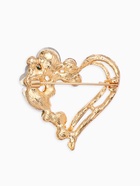 Брошь «Сердце» в самоцветах, цветная в золоте - Фото 2