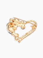 Брошь «Сердце» в самоцветах, цветная в золоте - Фото 3