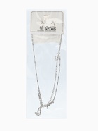 Набор 2 предмета: серьги, колье «Легкий флирт», дождик, белый в серебре, 40 см  (артикул 1254799)  большой выбор товаров оптом и в розницу по низким ценам с доставкой