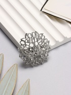 Брошь «Ажурная», форма МИКС, белая в серебре - Фото 2