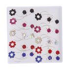 Пусеты в коробочке 5 пар «Дорожка цветов», цвет МИКС в серебре - Фото 1