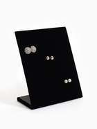 Подставка под серьги на 30 пар QF, 5 рядов, 20×10×24 см, чёрная - Фото 1