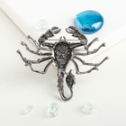 Брошь «Скорпион», цветная в чернёном серебре - Фото 2