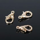 Замок карабин 10 шт. 12×7 мм, цвет золото - Фото 3