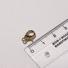 Замок карабин 10 шт. 12×7 мм, цвет золото - Фото 2