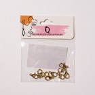 Замок карабин 10 шт. 12×7 мм, цвет золото - Фото 3