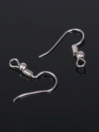 Швензы для сережек-крючки с бусиной (набор 5 пар), цвет серебро - Фото 5