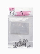 Замок карабин, 10 шт. 12×7 мм, цвет серебро - Фото 6