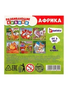 Кубики картонные «Африка», 4 штуки, по методике Монтессори 1251822
