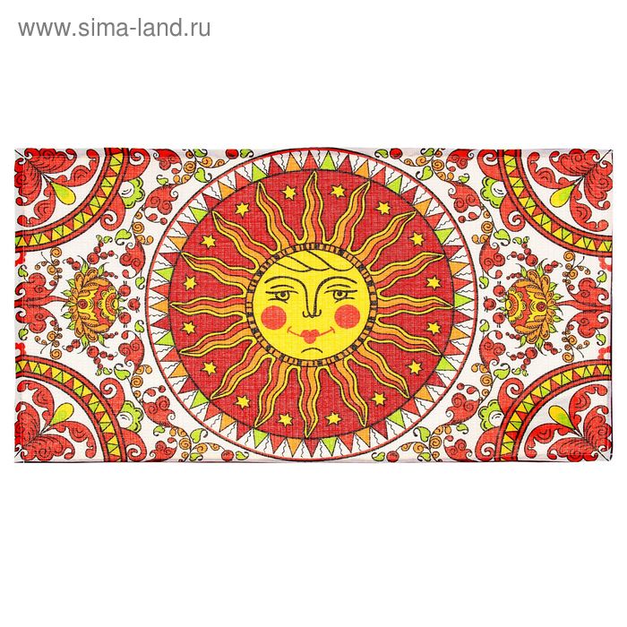 Полотенце вафельное Борецкая роспись 34*64 см,100% хлопок 160 гр/м - Фото 1