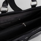 Сумка женская на молнии, 1 отдел, наружный карман, комбинированная, чёрная - Фото 5