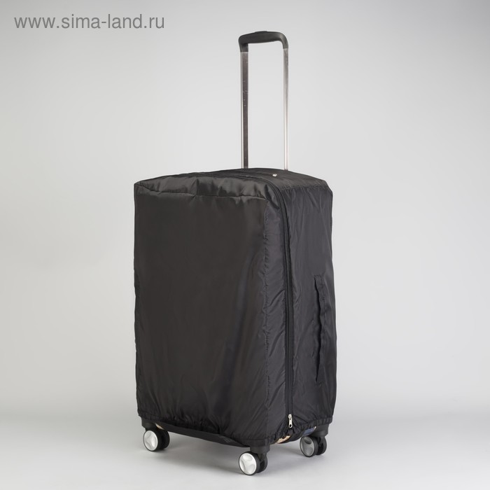 Чехол для чемодана 24", расширение по периметру, цвет чёрный - Фото 1