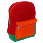 Рюкзак детский, 1 отдел, наружный карман, красный/зелёный/оранжевый - Фото 2
