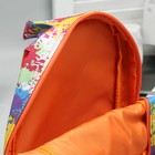 Рюкзак детский "Клякса", 1 отдел, 1 наружный карман, синий/оранжевый - Фото 3