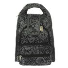 Сумка-рюкзак на молнии "Кружево", 1 отдел, 3 наружных кармана, чёрный/серый - Фото 1