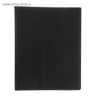 Тетрадь на кольцах А5, 80 листов клетка, обложка ПВХ черная - фото 8567732