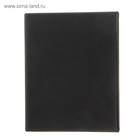 Тетрадь на кольцах А5, 80 листов клетка, обложка ПВХ черная - фото 8567730