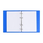 Тетрадь на кольцах А5, 80 листов клетка, обложка ПВХ синяя - фото 8271112