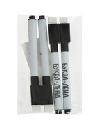 Набор маркеров для доски, 4 штуки, с магнитом, с губкой, линия письма 2 мм, чёрные - Фото 5