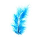 Набор перьев для декора 10 шт., размер 1 шт: 10 × 2 см, цвет голубой - Фото 2