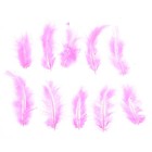 Набор перьев для декора 10 шт., размер 1 шт: 10 × 2 см, цвет розовый - Фото 1