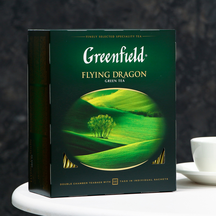 Чай зеленый Greenfield Flying Dragon, 100 пакетиков*2 г - Фото 1