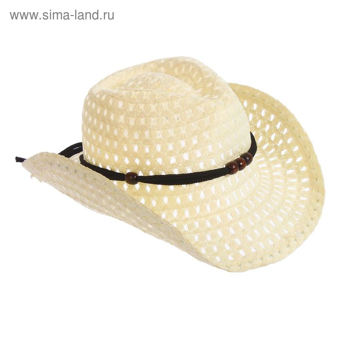 Шляпа детская "Ковбой", цвет белый, р-р 50-52 см, 3-5 лет - Фото 1
