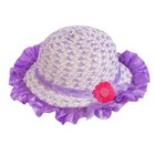 Шляпа детская "Кокетка" с цветком, цвета МИКС, р-р 44-46 см - Фото 3