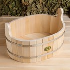 Шайка - таз для бани и сауны, 15 л, 47×34×28 см, нержавеющий обруч, «Добропаровъ» - Фото 4