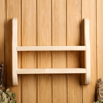 Полка для бани и сауны, 44×39×9 см, деревянная, 2 яруса, «Добропаровъ»