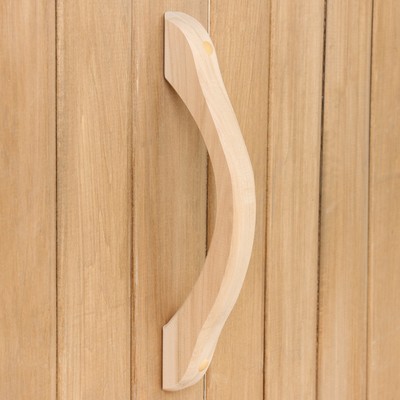 Ручка дверная «Дуга», деревянная, для бани и сауны, «Добропаровъ»