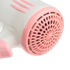 Фен для волос Luazon LF-11, 1400 Вт, 2 скорости, складная ручка, бело-розовый - Фото 3