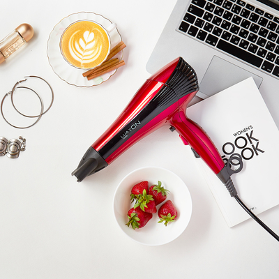 Фен для волос Luazon LF-21, 1400 Вт, 2 скор, 2 темп. реж, "Холодный воздух", чёрно-красный