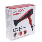 Фен для волос Luazon LF-21, 1400 Вт, 2 скор, 2 темп. реж, "Холодный воздух", чёрно-красный - Фото 6